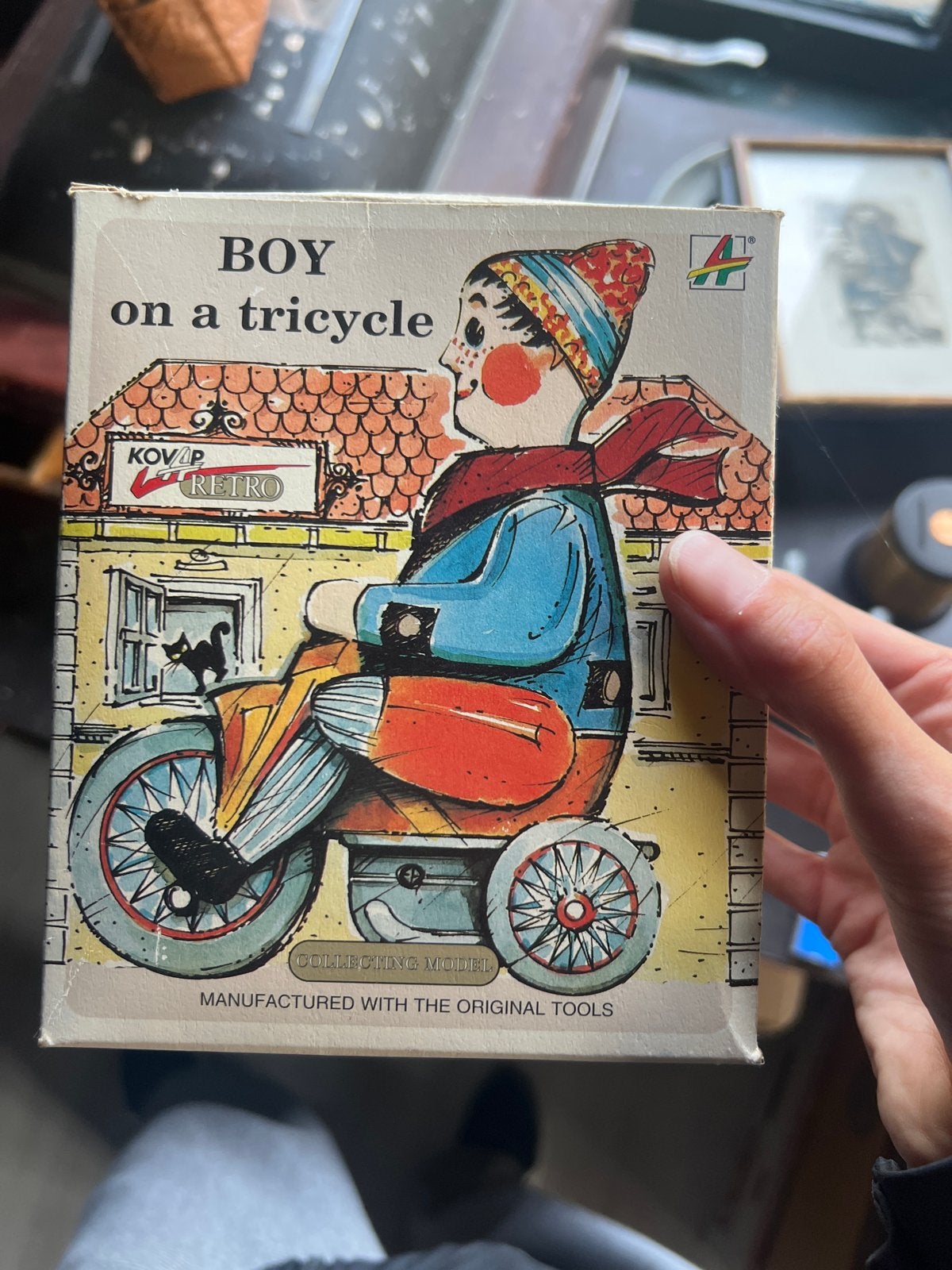 Kovap Retro Blikken Speelgoed: Jongen op Driewieler, Antiek en Kunst, Antiek | Speelgoed, Ophalen