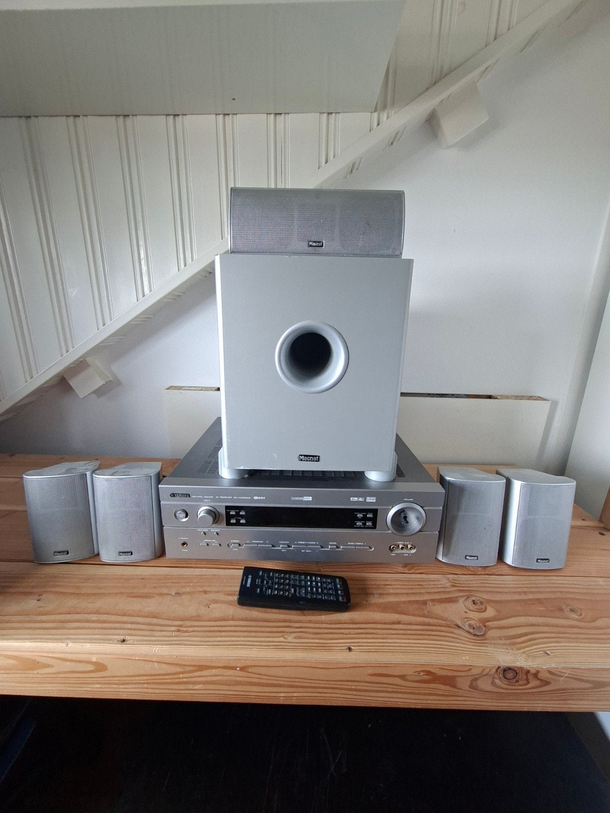Yamaha Receiver met Magnat Speakers en Subwoofer, Audio, Tv en Foto, Ophalen of Verzenden, Gebruikt, Tuner of Radio, Losse componenten