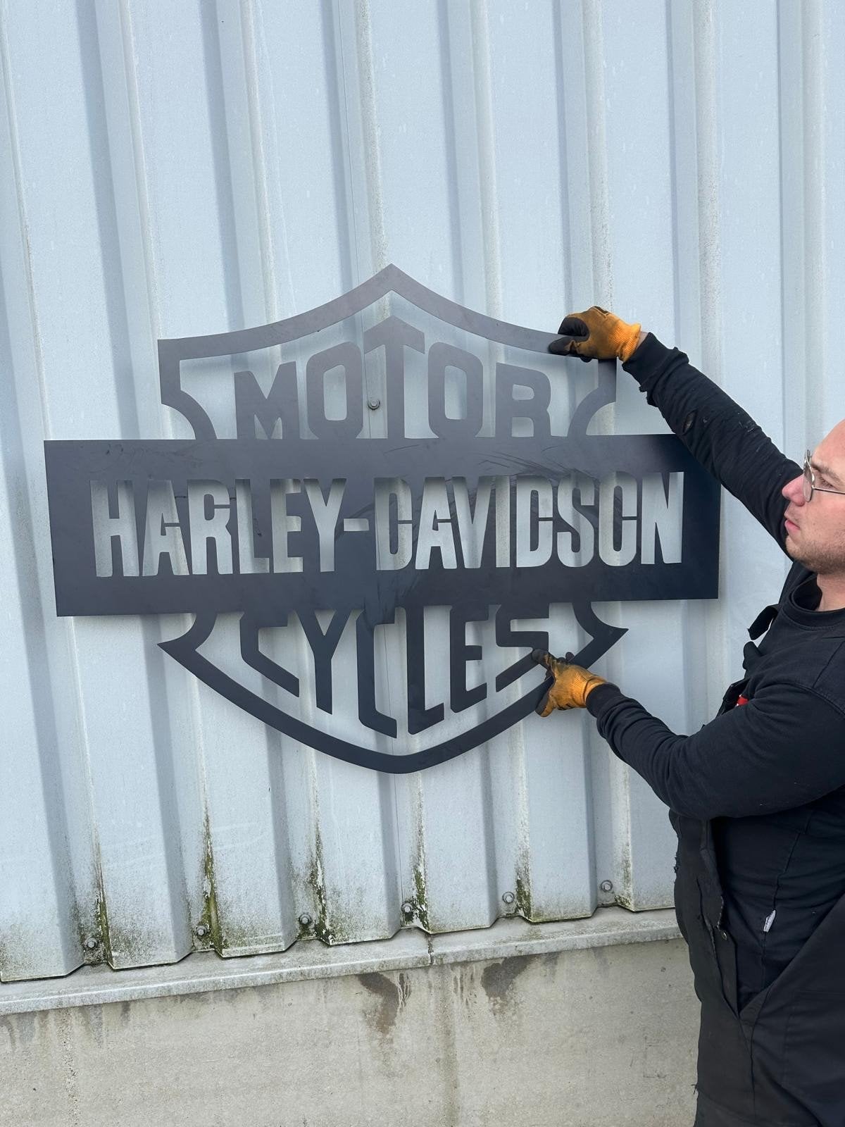 Harley Davidson Cortenstaal Bord - Uniek Decoratiestuk, Ophalen, Nieuw, Motoren