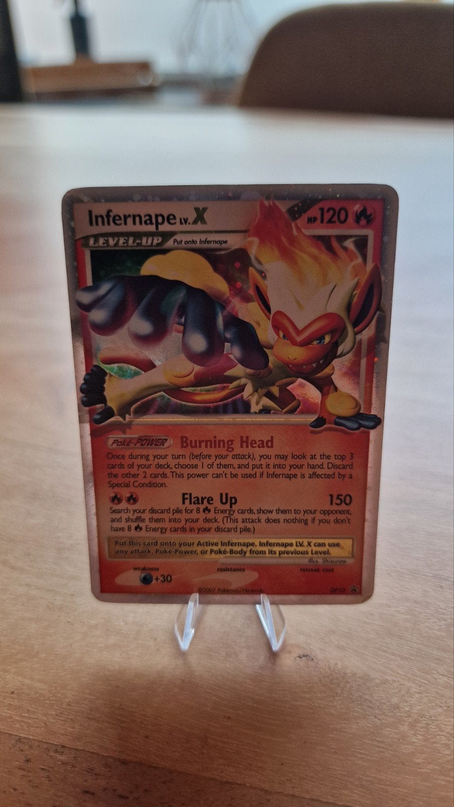 Infernape LV.X Pokémon kaart - Gebruikt, Ophalen of Verzenden, Gebruikt, Losse kaart