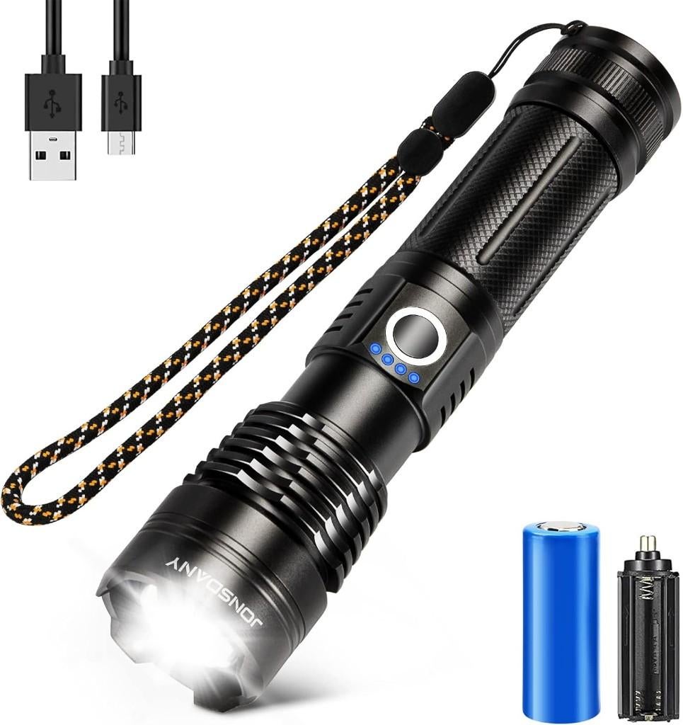 Jonsdany X16A Led zaklamp,  IP68 Waterdicht,5 modi, EVatmaster consulting GmbH, Bettinastrasse 30, 60325, Frankfurt am Main.Germany