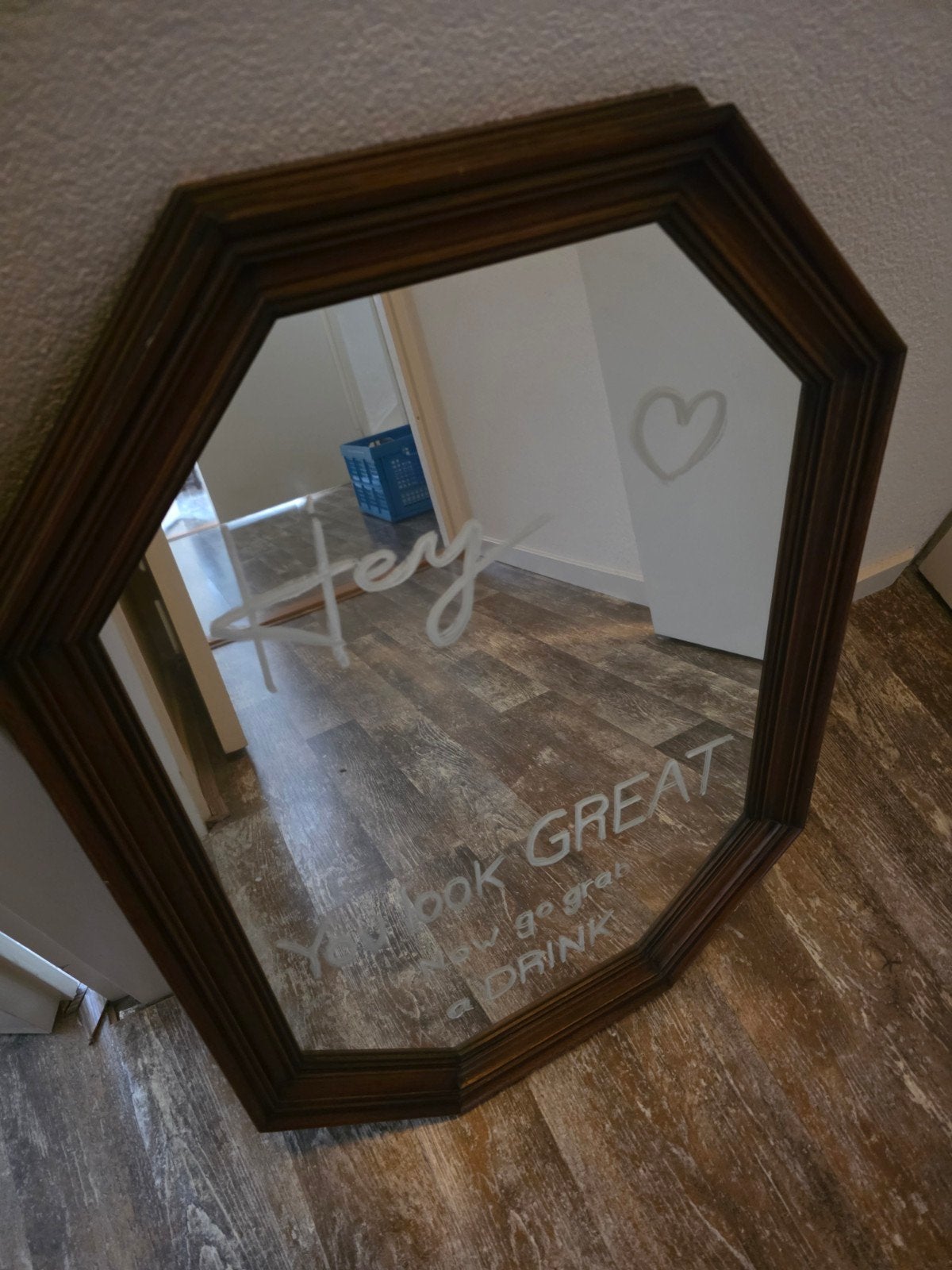 Spiegel en bord voor bruiloft decoratie, Huis en Inrichting, Gebruikt, 100 tot 150 cm, Ophalen of Verzenden, Overige vormen