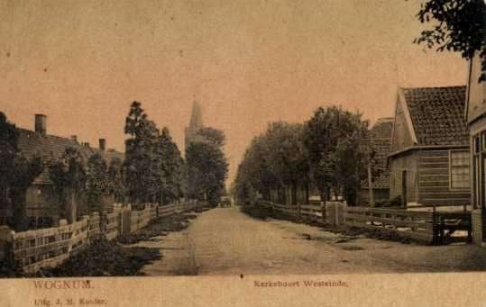 Wognum-Kerkebuurt Westeinde - type kaart als Berkers Verbunt, Verzamelen, Ophalen of Verzenden, Voor 1920, Gelopen, Noord-Holland