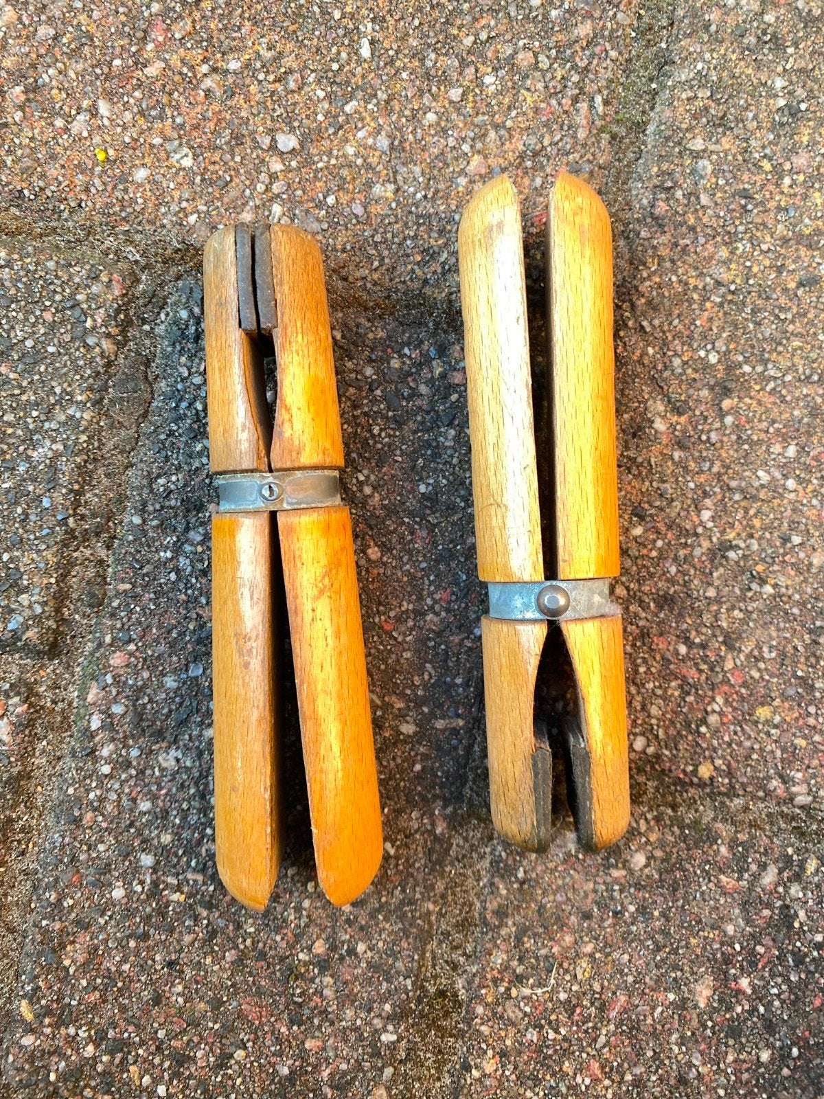 Vintage houten ringklemmen voor sieraden maken, Antiek en Kunst, Ophalen of Verzenden
