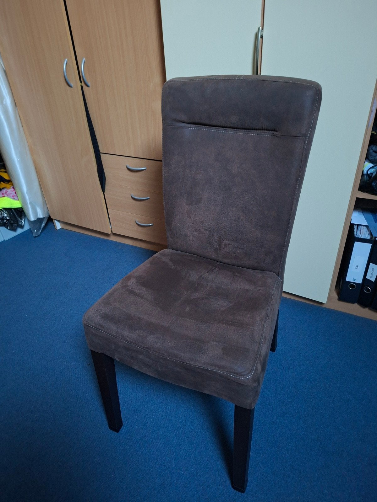 6 comfortabele bruine eetkamerstoelen, Huis en Inrichting, Ophalen, Modern, Comfortabel, Gebruikt, Bruin