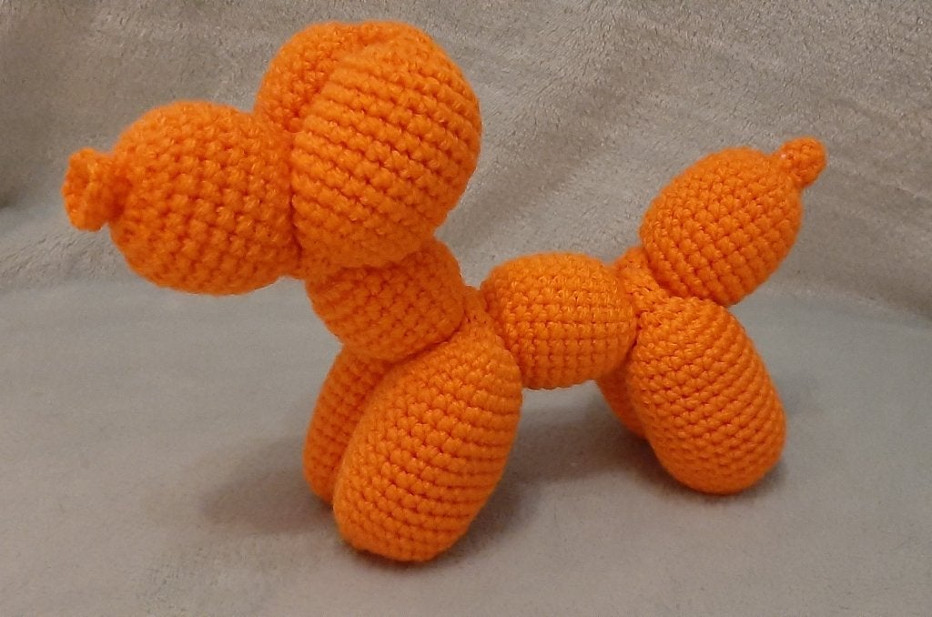 Schattige oranje handgemaakte ballon hond knuffel, Oranje, Overige merken, Nieuw, Middelgroot (20 tot 80 cm)