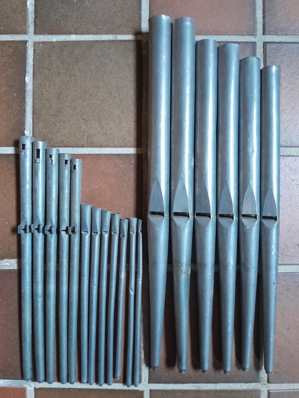 Orgelpijpen / pijpwerk, 18 stuks, Muziek en Instrumenten, Ophalen of Verzenden, Gebruikt, Pijporgel
