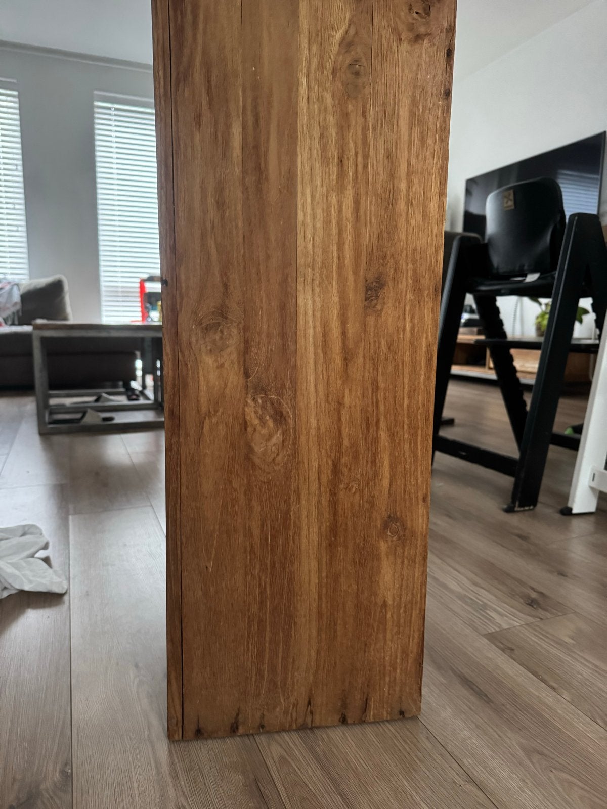 Houten Pilaar 80cm Hoog, 30x30cm - Decoratieve Sokkel, Ophalen of Verzenden, Gebruikt