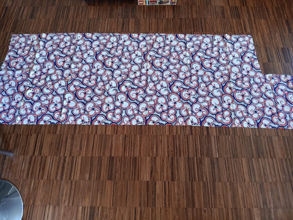 Authentieke lap retro stof, Meerkleurig, 200 cm of meer, Ophalen of Verzenden, 30 tot 120 cm