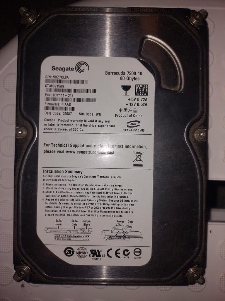 Seagate Barracuda HDD - Diverse Capaciteiten, Intern, Gebruikt, Server, Seagate