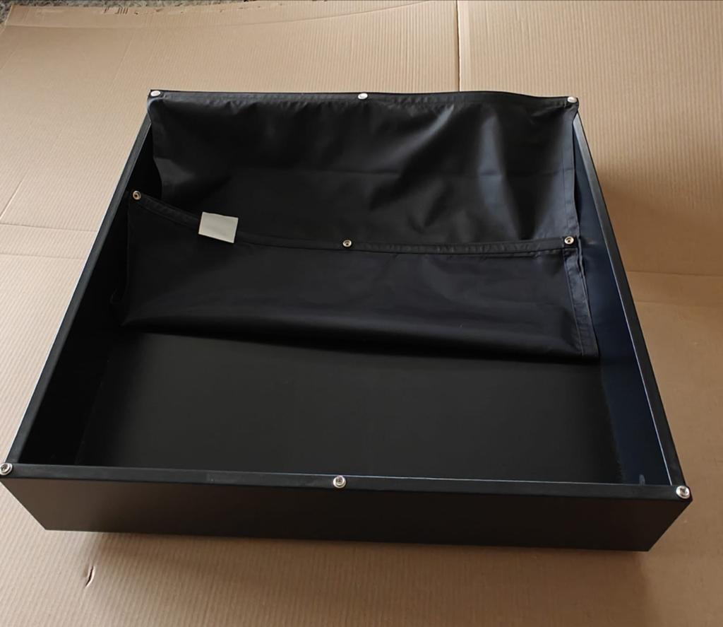 4 Zwarte opbergbakken voor onder bed Ikea, Ophalen, 50 tot 100 cm, Zo goed als nieuw, Minder dan 50 cm