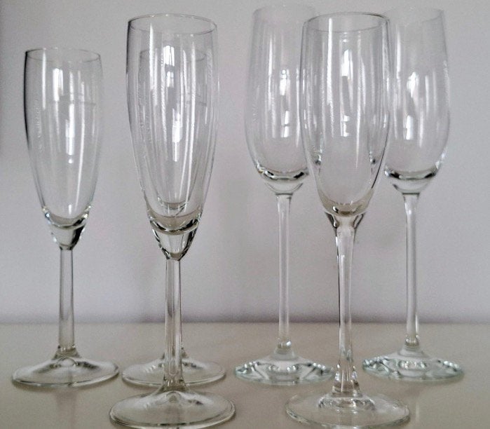 8 Champagneglazen, Ophalen of Verzenden, Zo goed als nieuw, Overige typen
