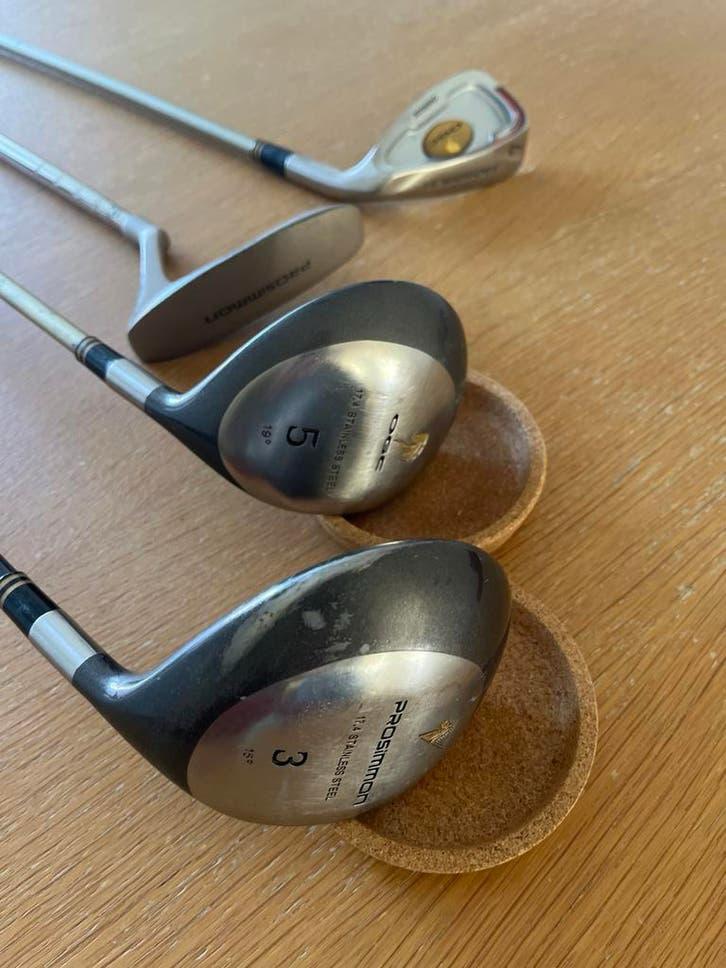 Beginners golfset: 2x OGC woods, 1x DOC ijzer, 1x putter, Ophalen of Verzenden, Gebruikt, Set, Overige merken