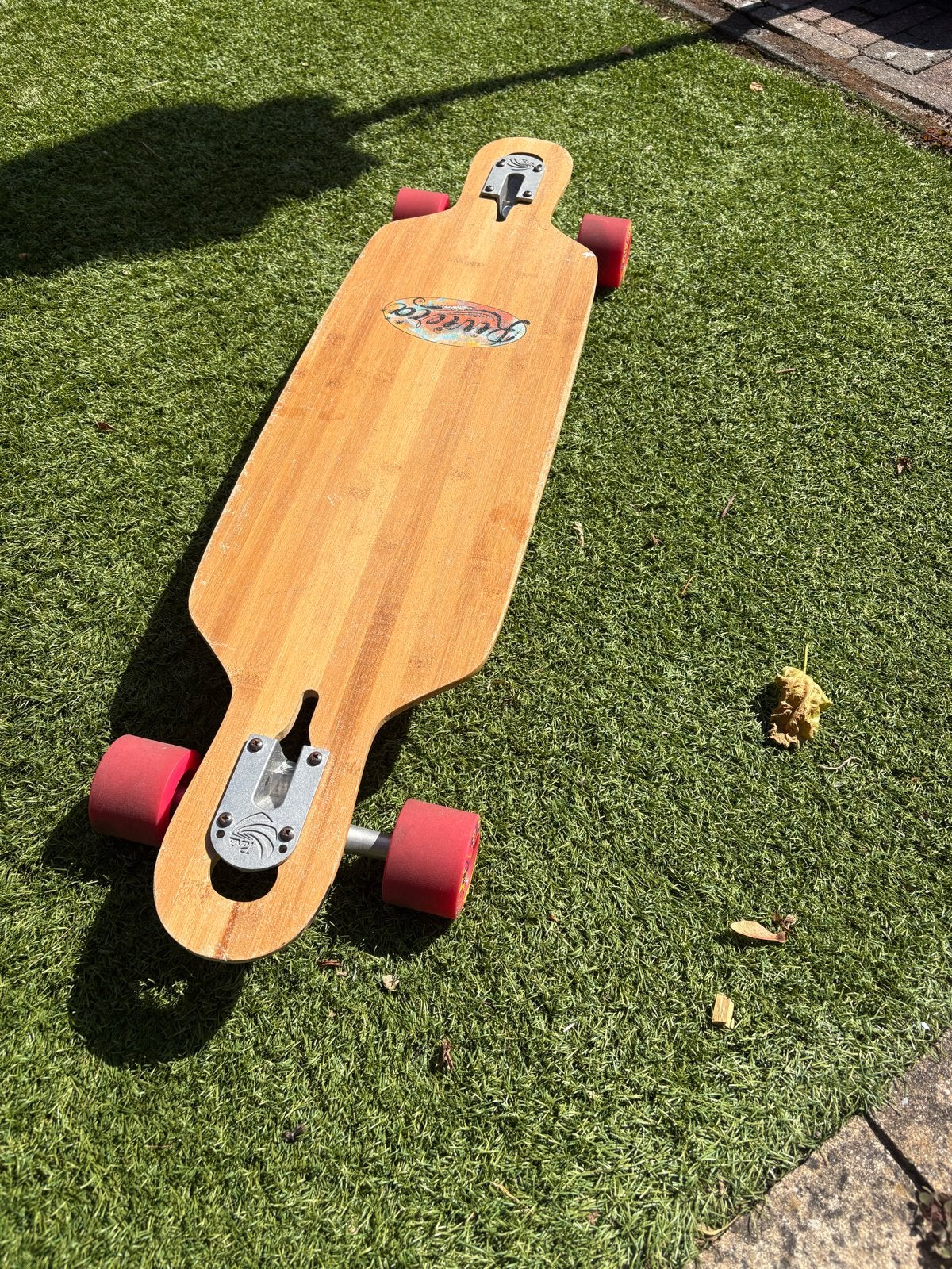 Mooi Riviera longboard van hout  - ideaal voor cruisen, Sport en Fitness, Skateboarden, Ophalen, Gebruikt, Skateboard, Longboard