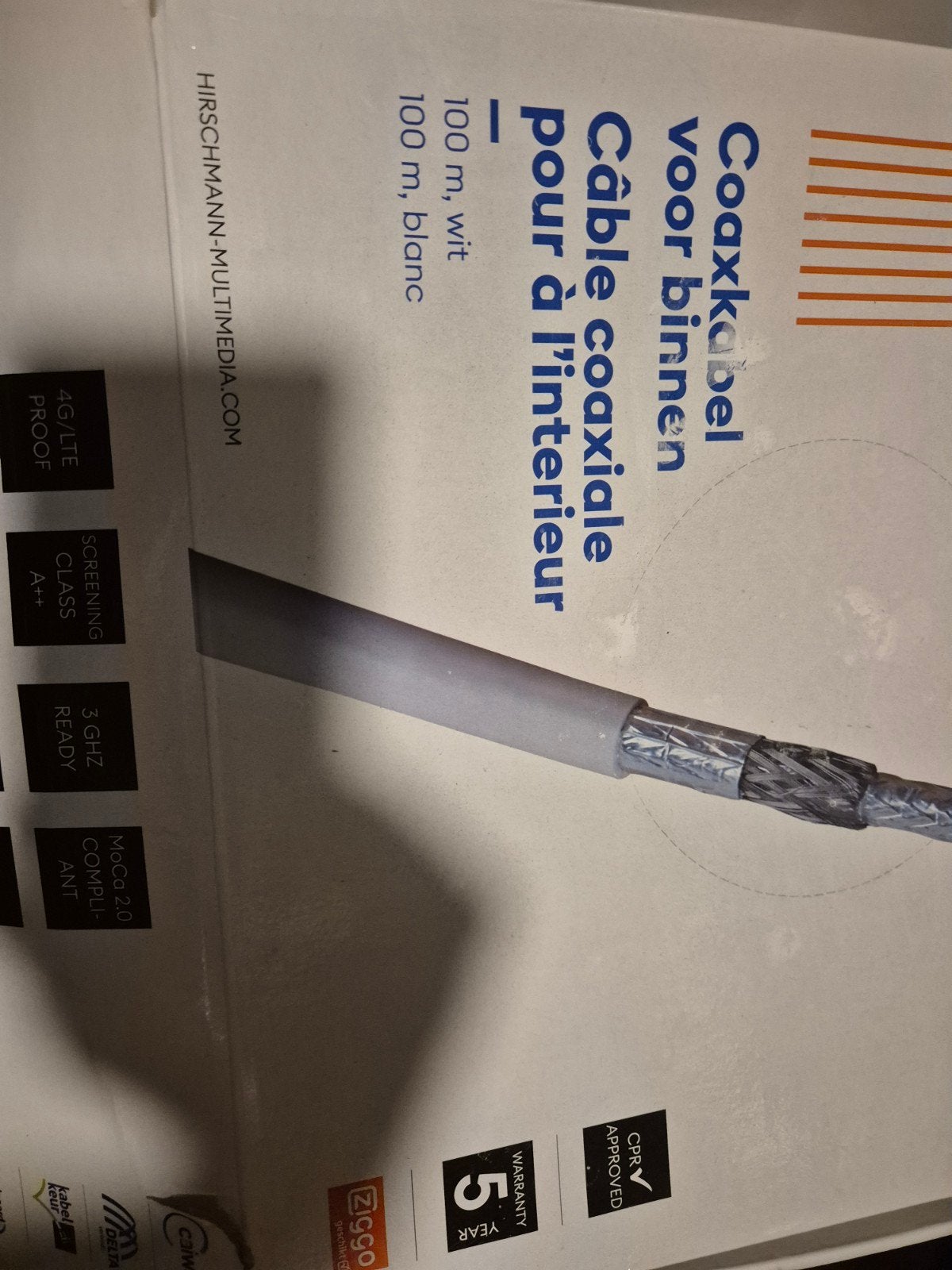 Hirschmann Coax Multimedia Kabel - 38 meter nieuw, Ophalen, Nieuw, 10 meter of meer, Coaxiale kabel