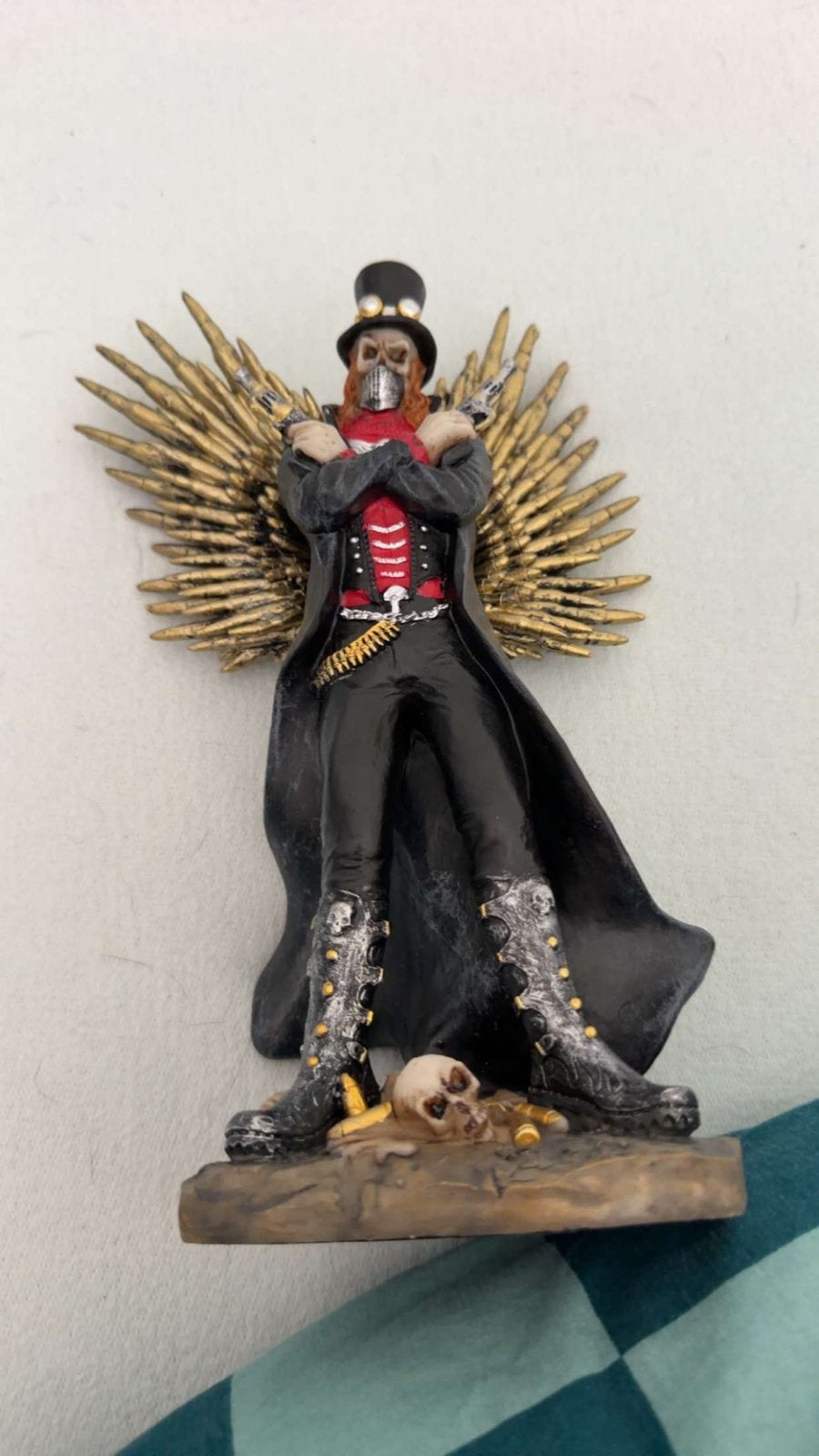Steampunk Engel Beeldje met Geweervleugels, Ophalen of Verzenden, Zo goed als nieuw, Fantasy