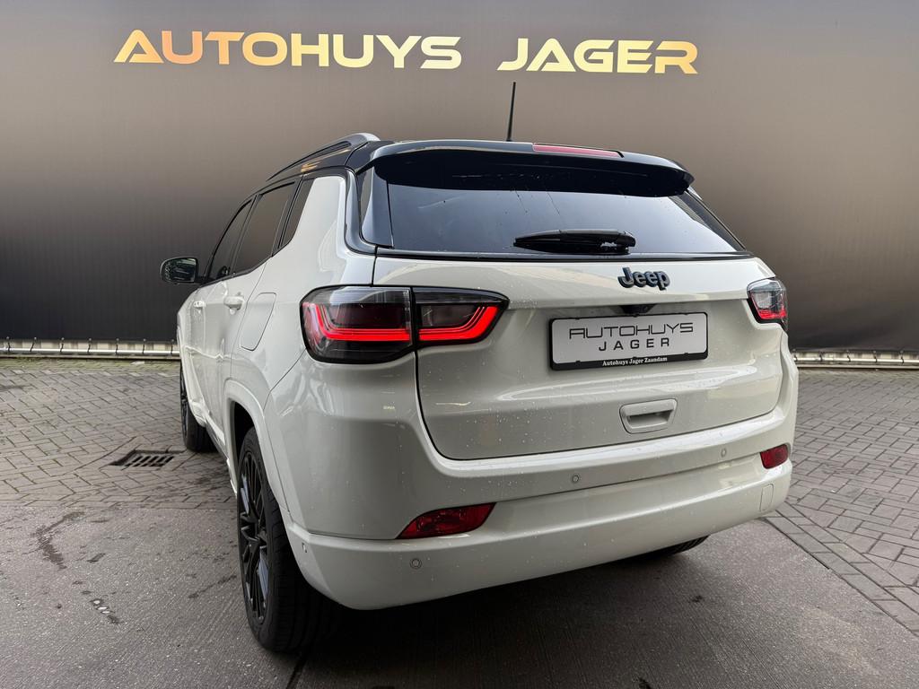 Jeep Compass 4xe 240 Plug-in Hybrid Electric S Pano Carplay, Auto's, Jeep, Automaat, Zwart, 4 cilinders, Wit