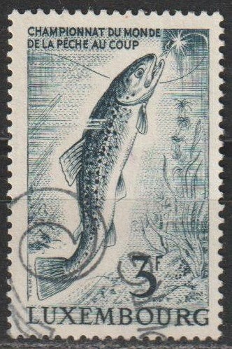 3228. Luxemburg 682 gest. WK Sportvissen, Verzenden, Luxemburg, Gestempeld