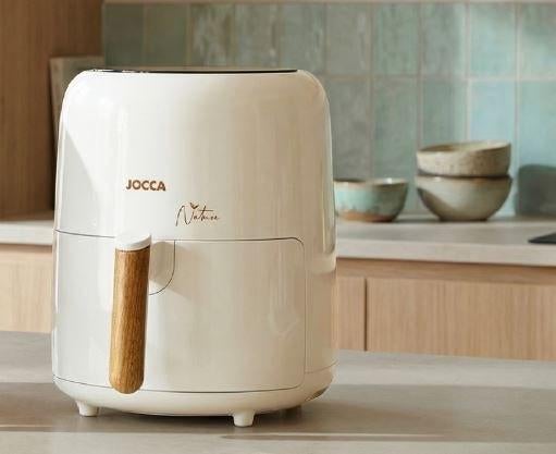 Nieuw in doos : Super trendy wit met houten Airfryer Jocca, Ophalen of Verzenden, Nieuw, Airfryer