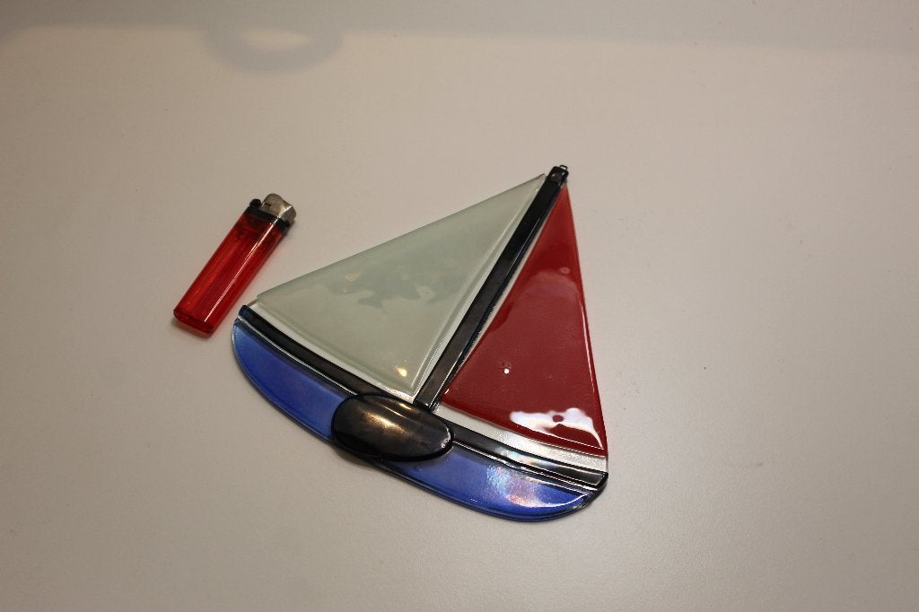 Zeilboot glasfusing - Vaderdag cadeau - Glazen boot, Ophalen of Verzenden
