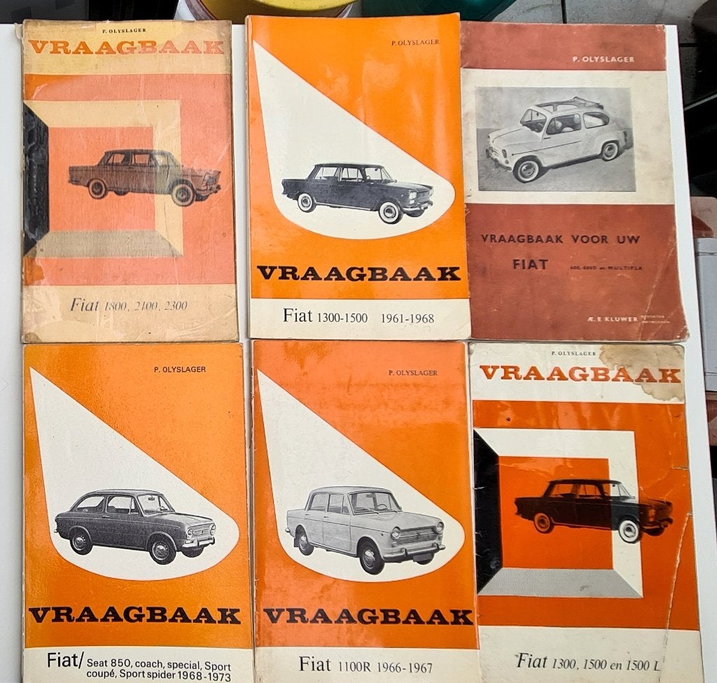Oldtimer vraagbaak Fiat type 600 ,850 , 1800 , 1300 enz, Ophalen of Verzenden