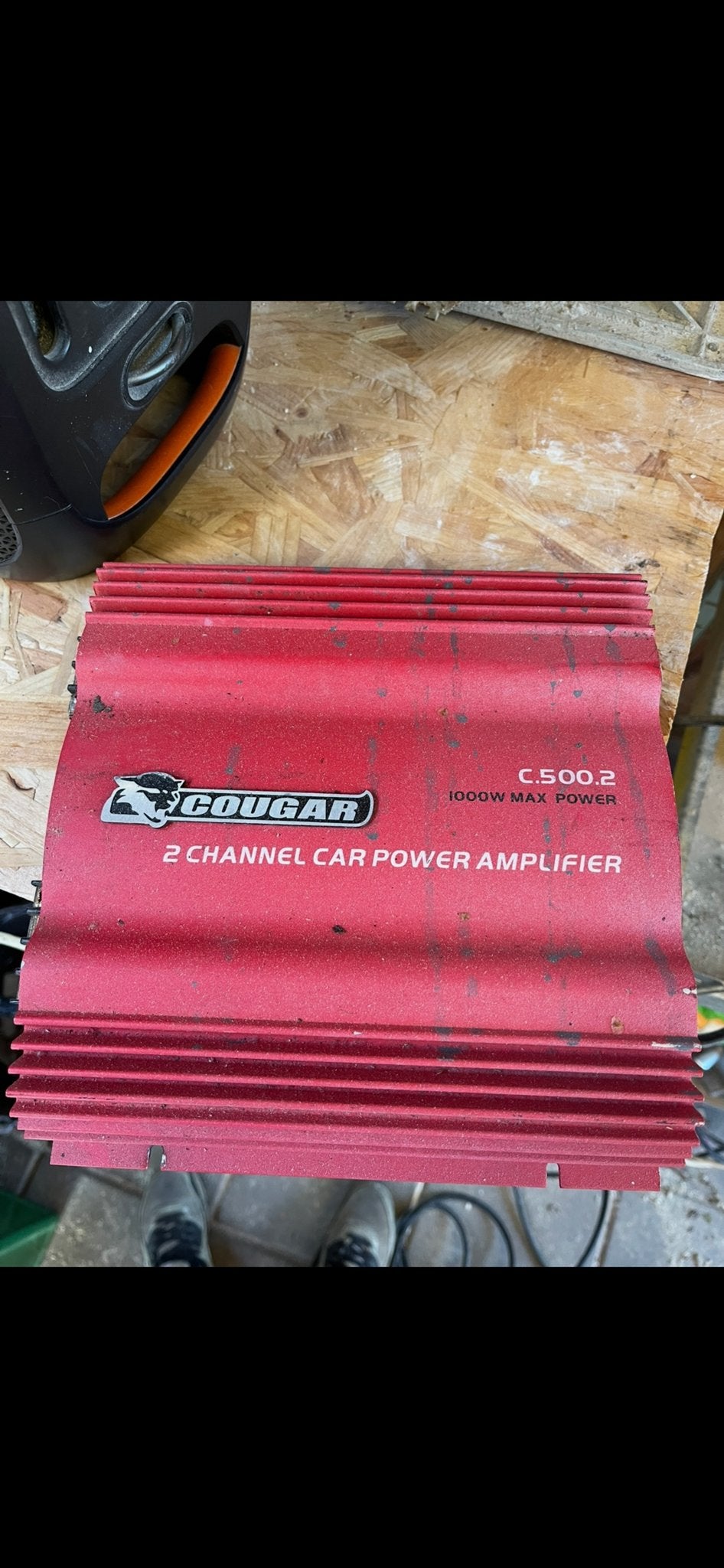 Cougar C.500.2 2-kanaals auto eindversterker 1000W, Ophalen, Gebruikt