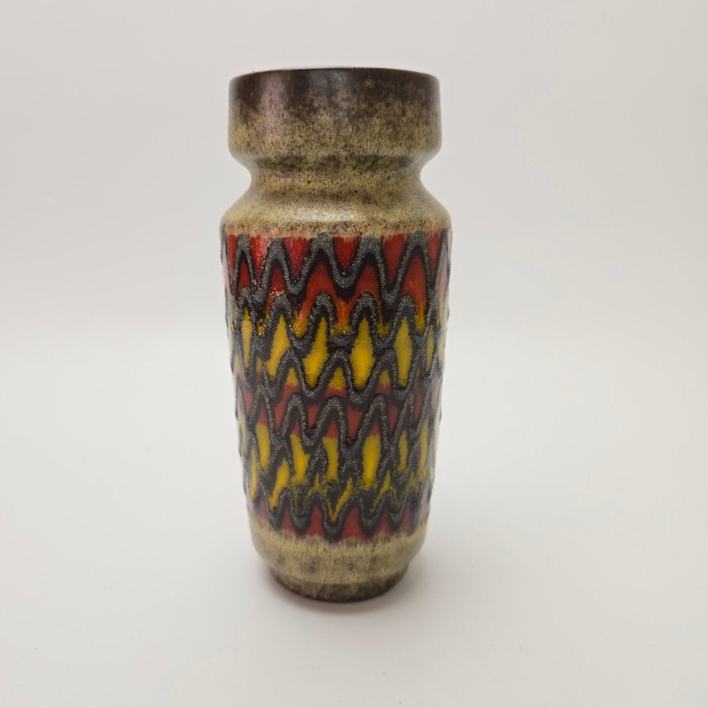 Vintage Oost-Duitse Fat Lava vaas VEB Haldensleben. 3041, Antiek en Kunst, Antiek | Vazen, Ophalen of Verzenden
