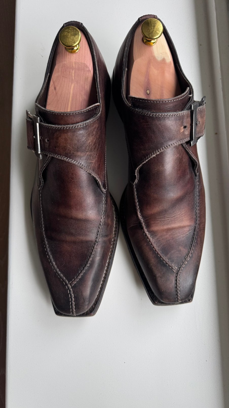 Harris Italy heren monk strap schoenen bruin leer, maat 44, Kleding | Heren, Schoenen, Ophalen of Verzenden, Zo goed als nieuw