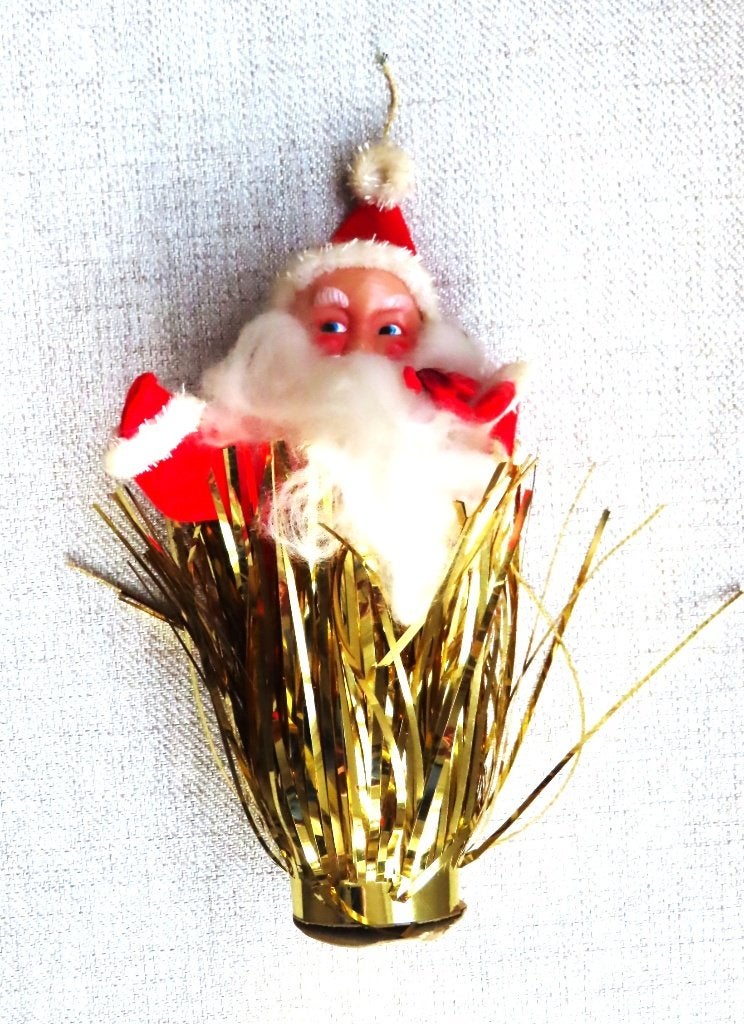 Kerstman met goudkleurige vlechtstroken, Ophalen of Verzenden