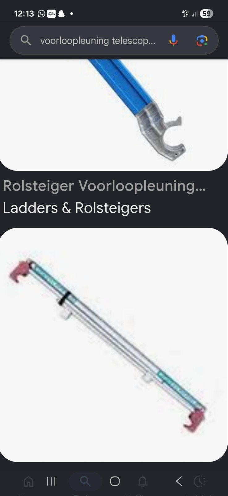 Te koop 4x voorloop leuning, Ophalen, Overige typen, Minder dan 2 meter