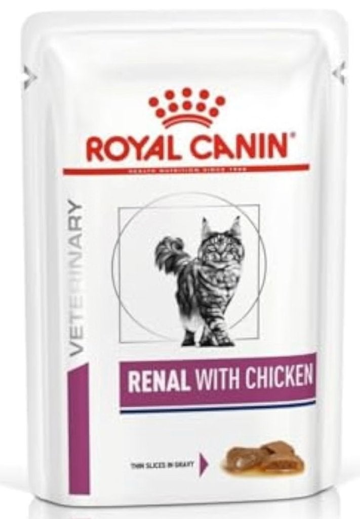12 x 85 gram Veterinary Renal Chicken | Natvoer voor katten, Verzenden, Kat