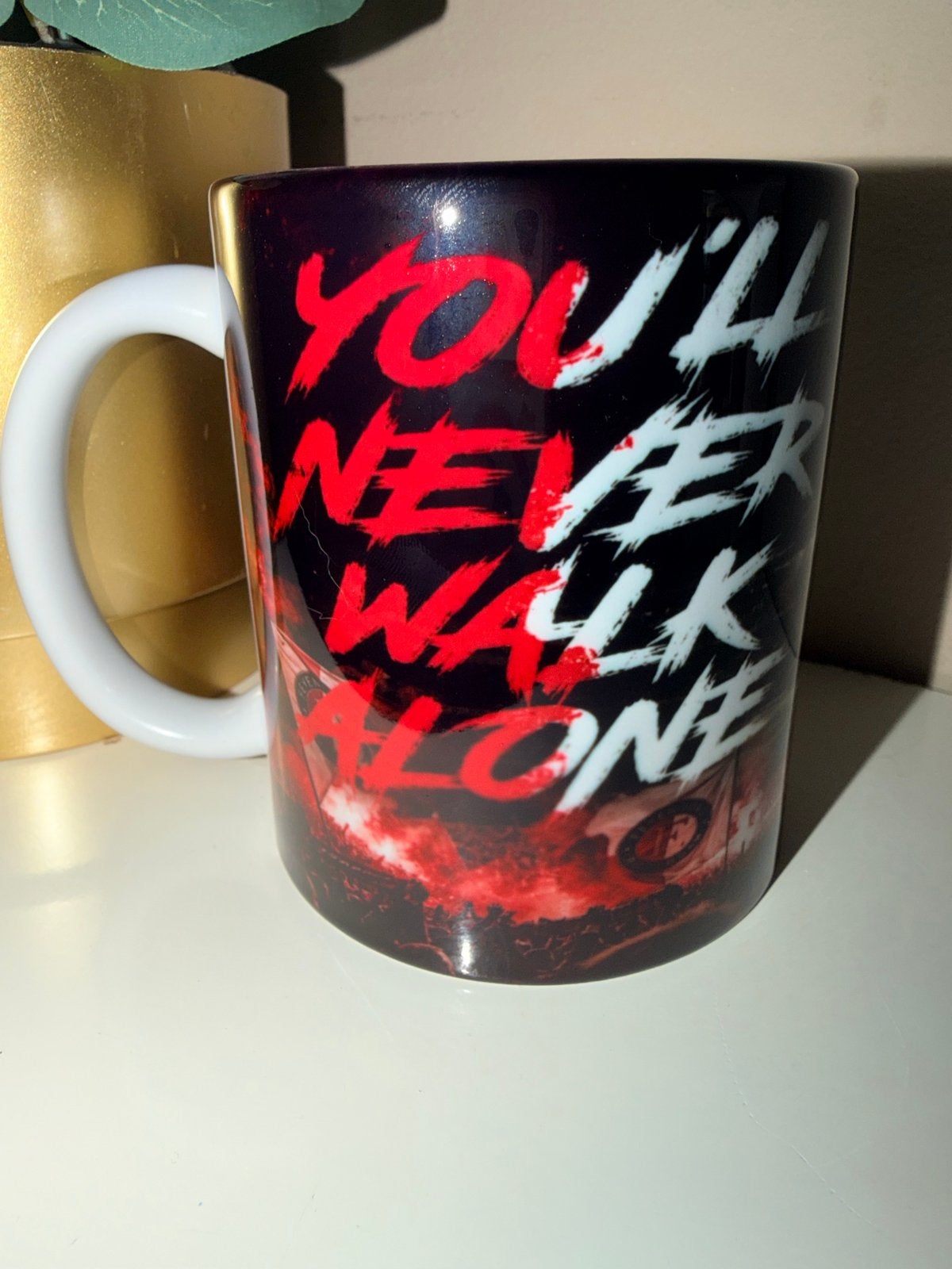 Nieuwe Feyenoord Mok - You'll Never Walk Alone, Overige typen, Nieuw, Ophalen of Verzenden, Steen/keramiek