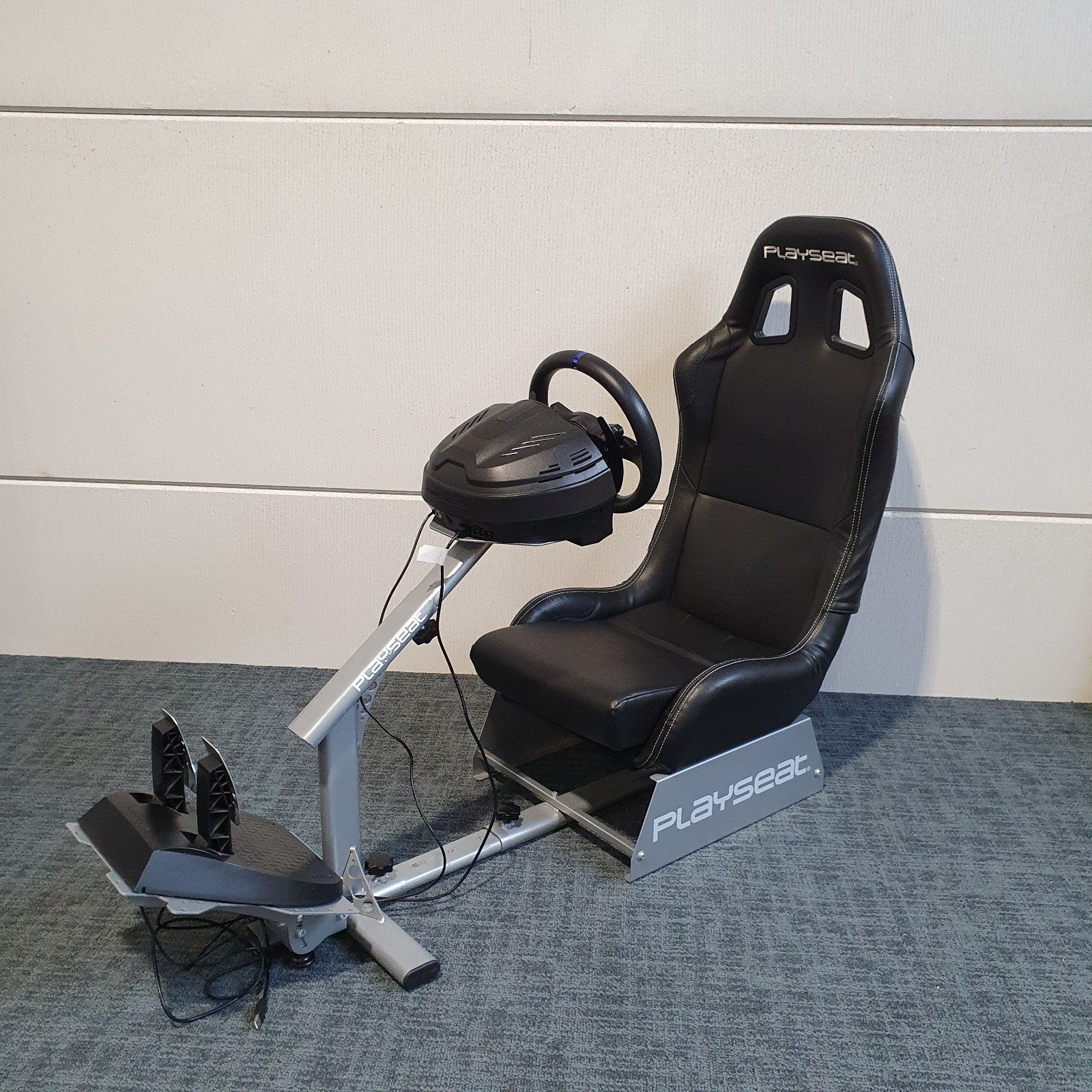Playseat zwart leer + Thrustmaster T300 RS, Ophalen, Info@xxlracing.nl, Playseat/Thrustmaster, Refurbished