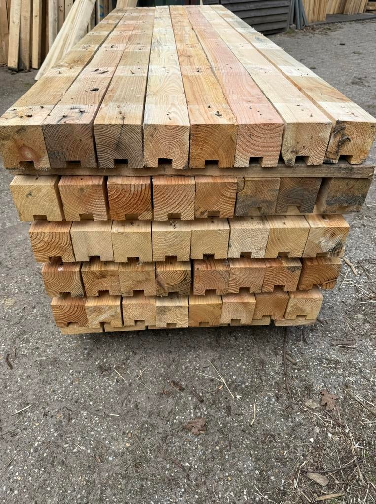 Partij balken 2 meter lang, Ophalen, Gebruikt, 200 tot 250 cm, 50 mm of meer