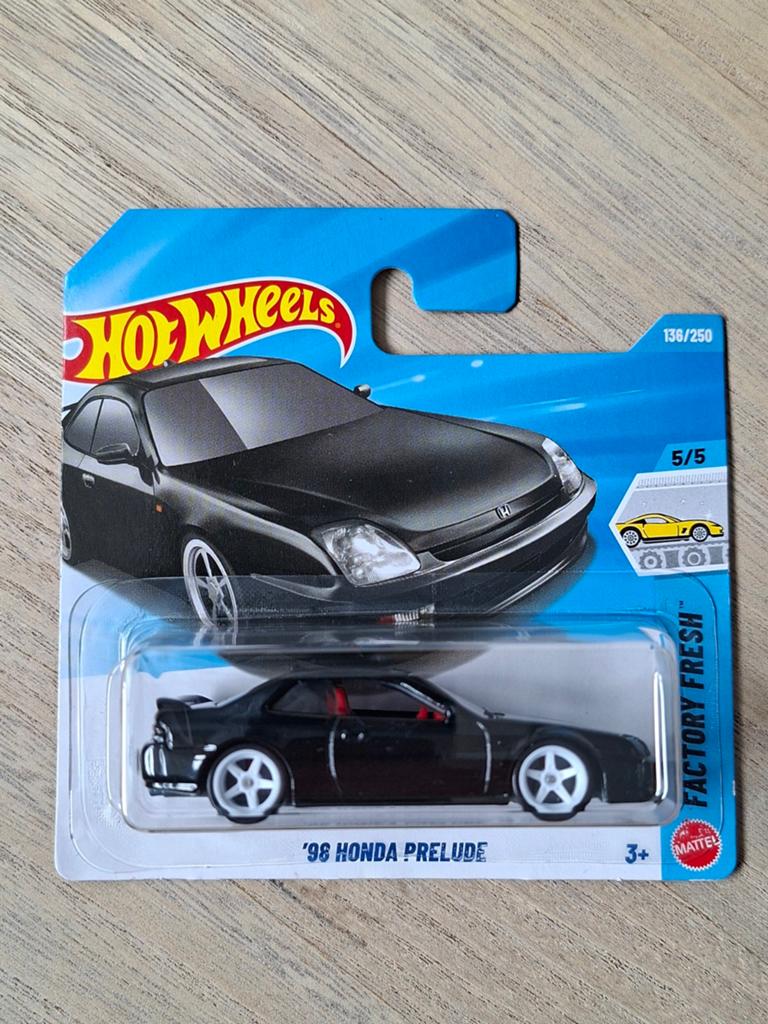 Hot Wheels '98 Honda Prelude Custom, met Real Riders Wielen!, Ophalen of Verzenden, Nieuw, Auto