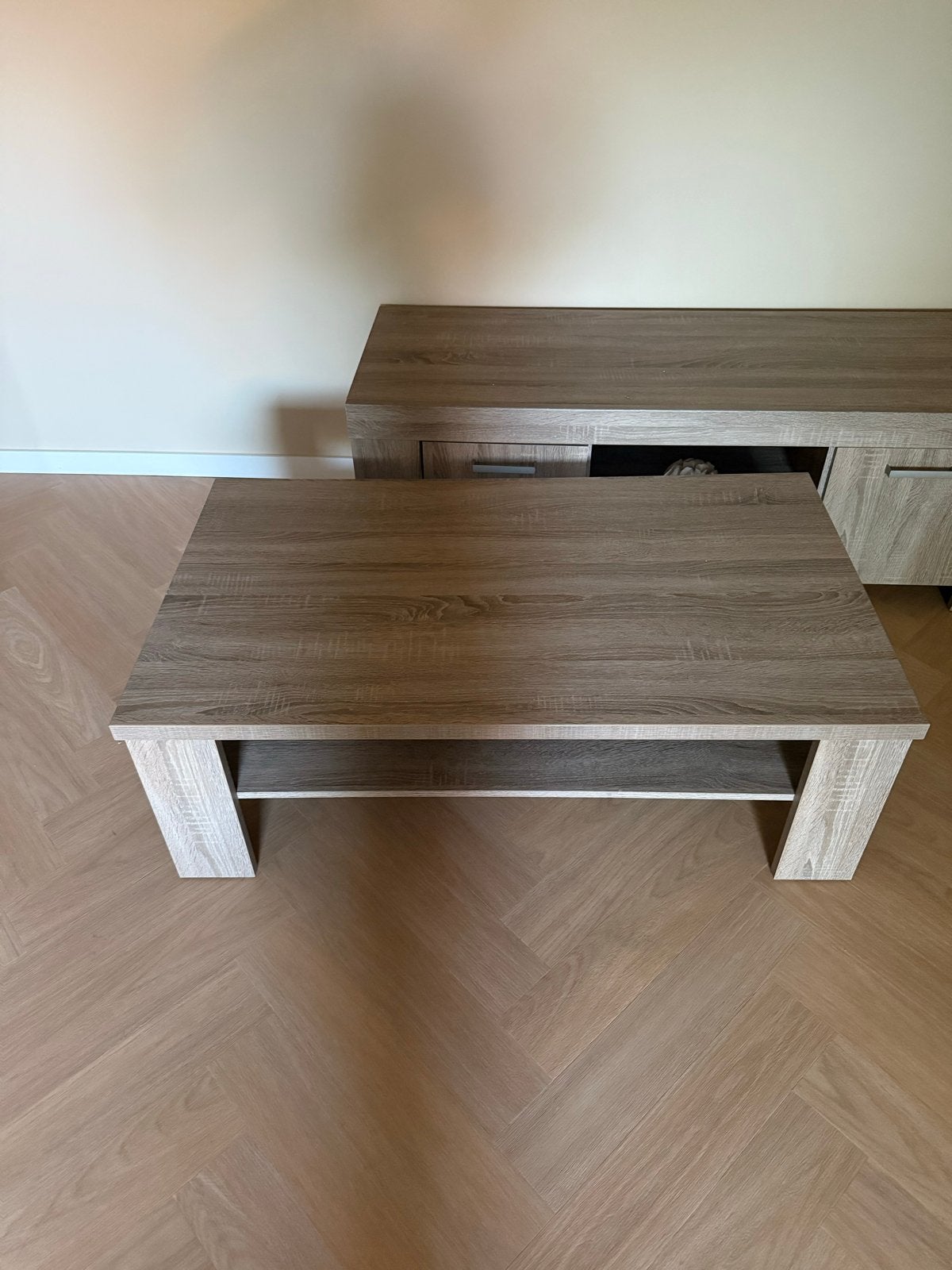 Salontafel,tv meubel en bijzet tafel  met opbergruimte, Ophalen, 100 tot 150 cm, 50 tot 100 cm, Zo goed als nieuw