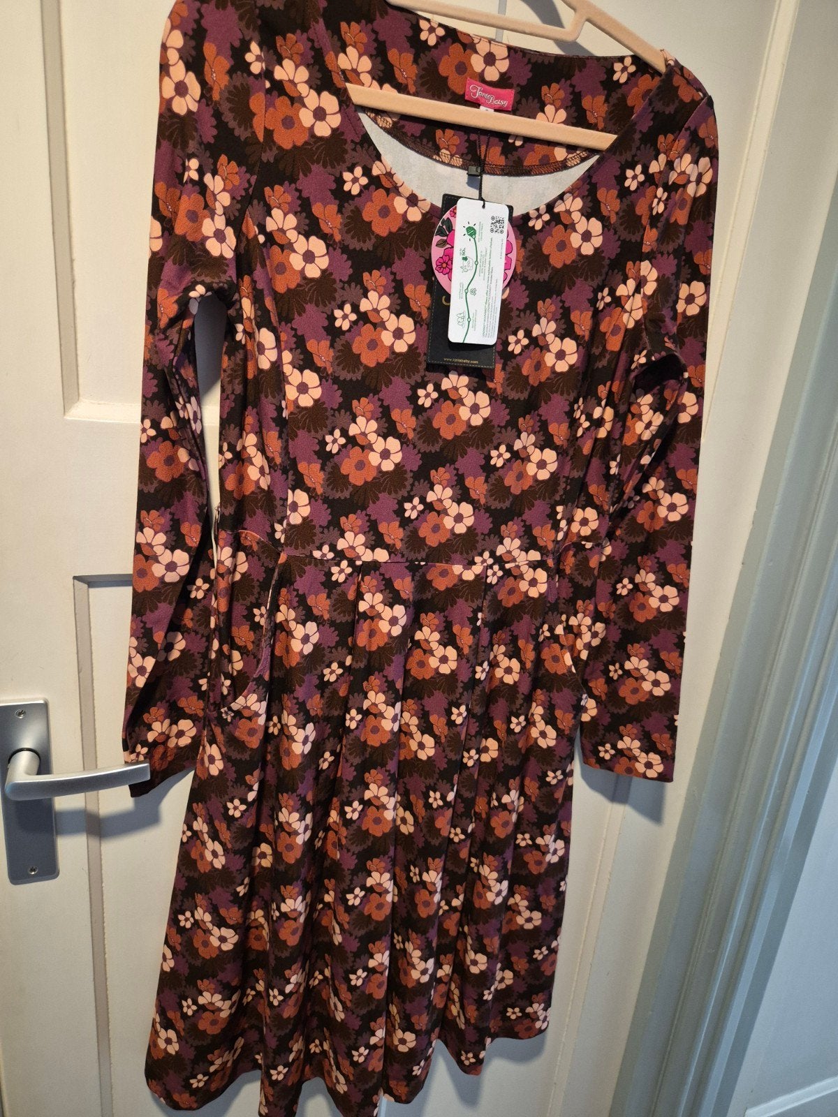 Tante Betsy Jurk Frenchy Tropical Forest Choco Maat S, Kleding | Dames, Tante Betsy, Meerkleurig, Nieuw, Ophalen of Verzenden