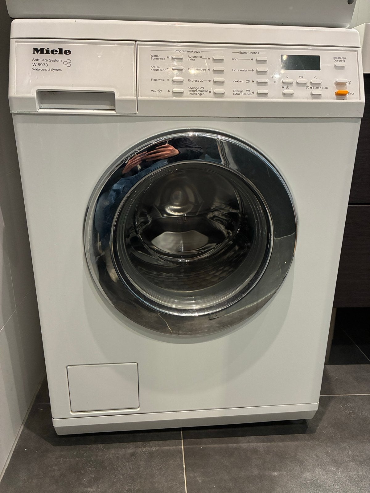 Miele W 5933 SoftCare System Wasmachine, Ophalen, Zo goed als nieuw, Voorlader, Kort programma