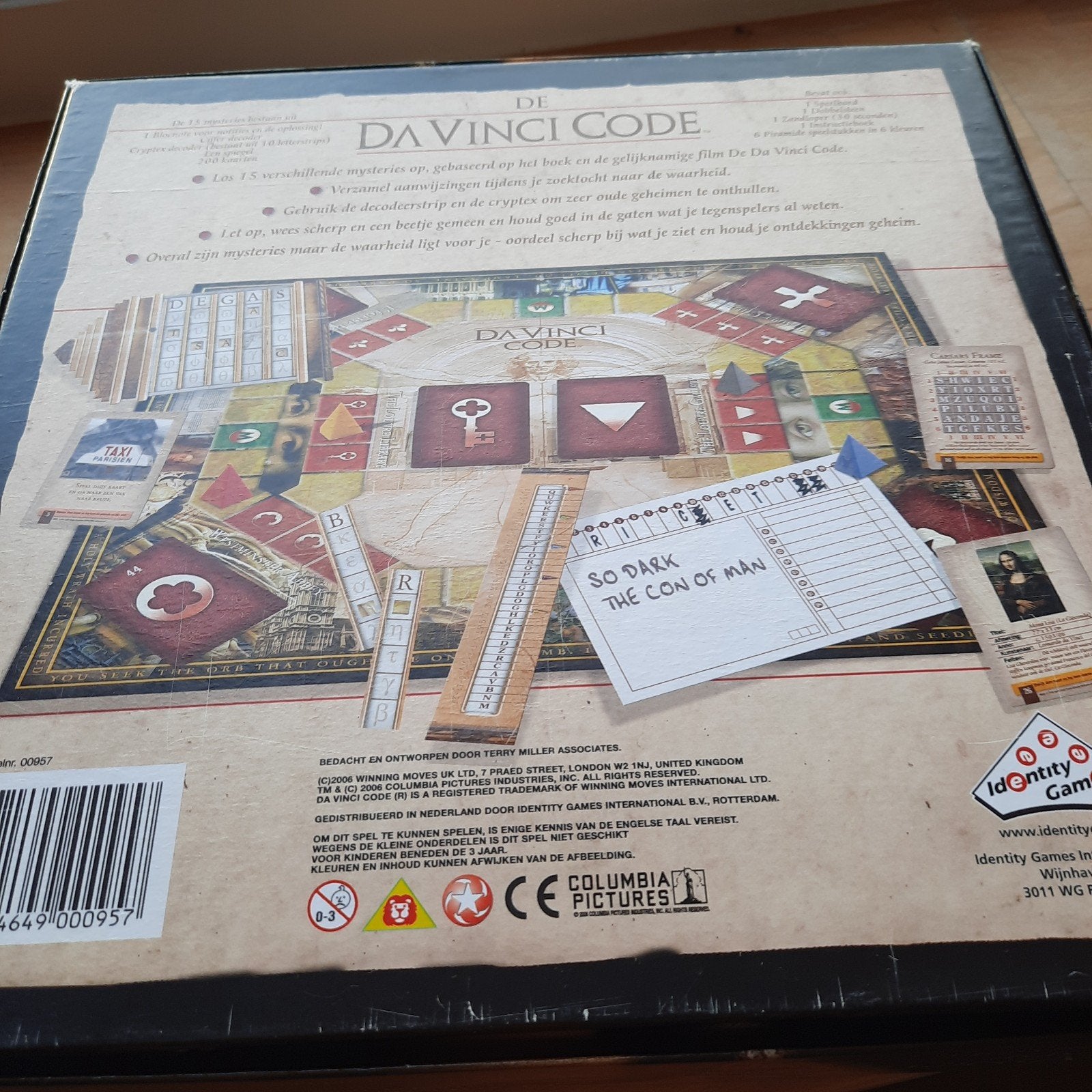 Da Vinci Code Het Bordspel - Compleet, Drie of vier spelers, Ophalen of Verzenden, Gebruikt, Identity Games