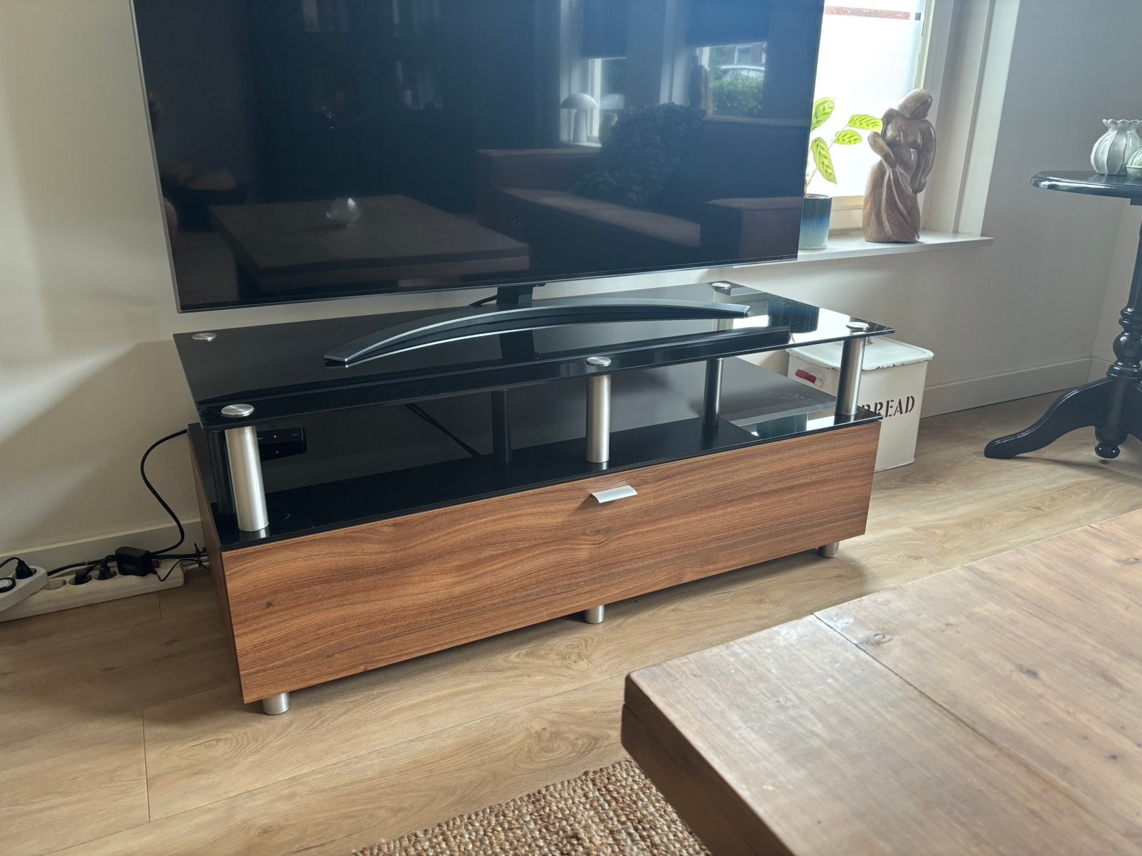 Tv meubel, Ophalen, 100 tot 150 cm, Minder dan 100 cm, Modern
