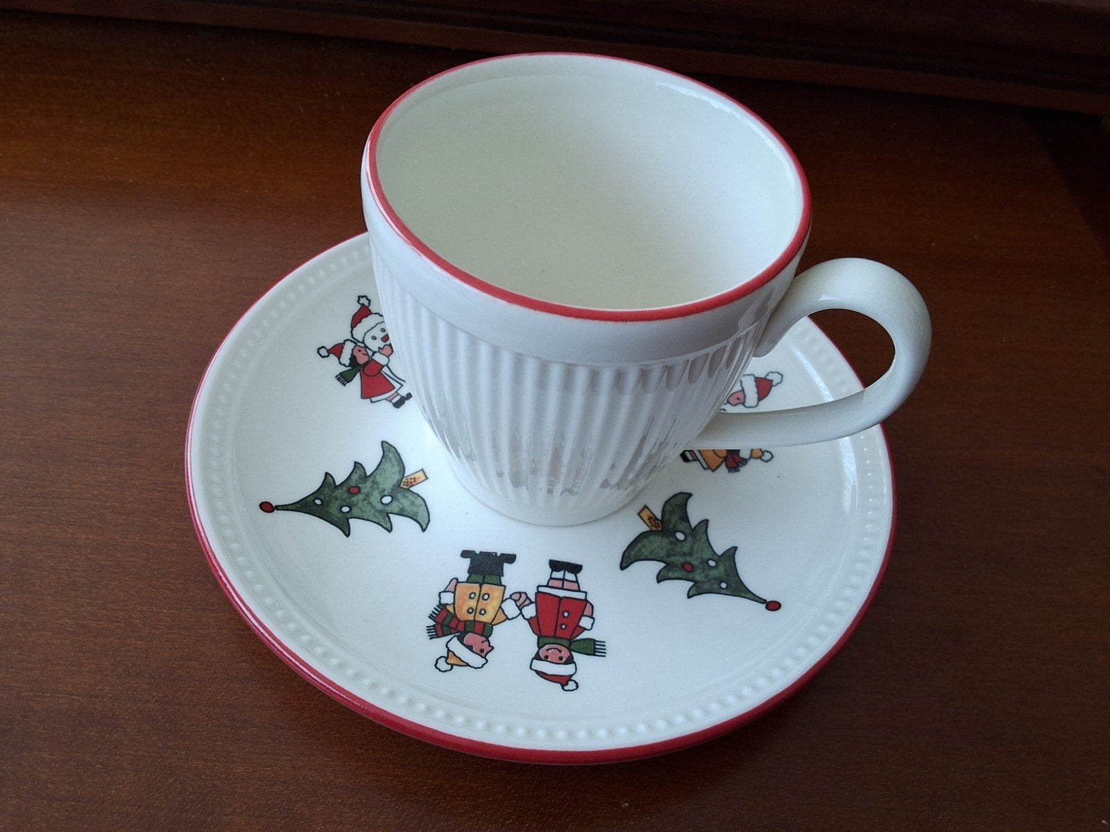 Wedgwood Windsor Christmas Koffiekop met Schotel, Ophalen of Verzenden
