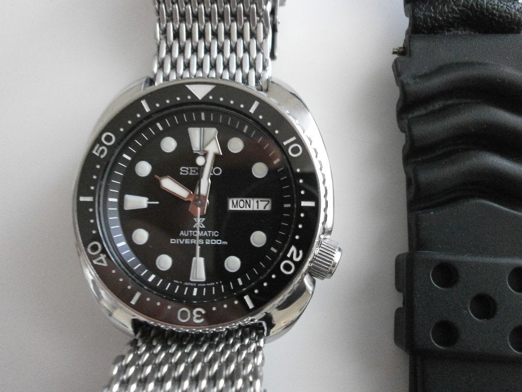 SEIKO TURTLE PROSPEX MARINEMASTER SRP  BIG TURTLE BLACK DIAL, Sieraden, Tassen en Uiterlijk, Staal, Polshorloge, Ophalen of Verzenden