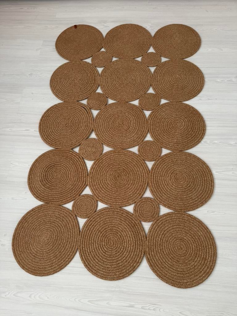 Nieuwe vloerkleed 90 bij 150 cm jute bruin karpet, 100 tot 150 cm, Bruin, Nieuw, Rechthoekig