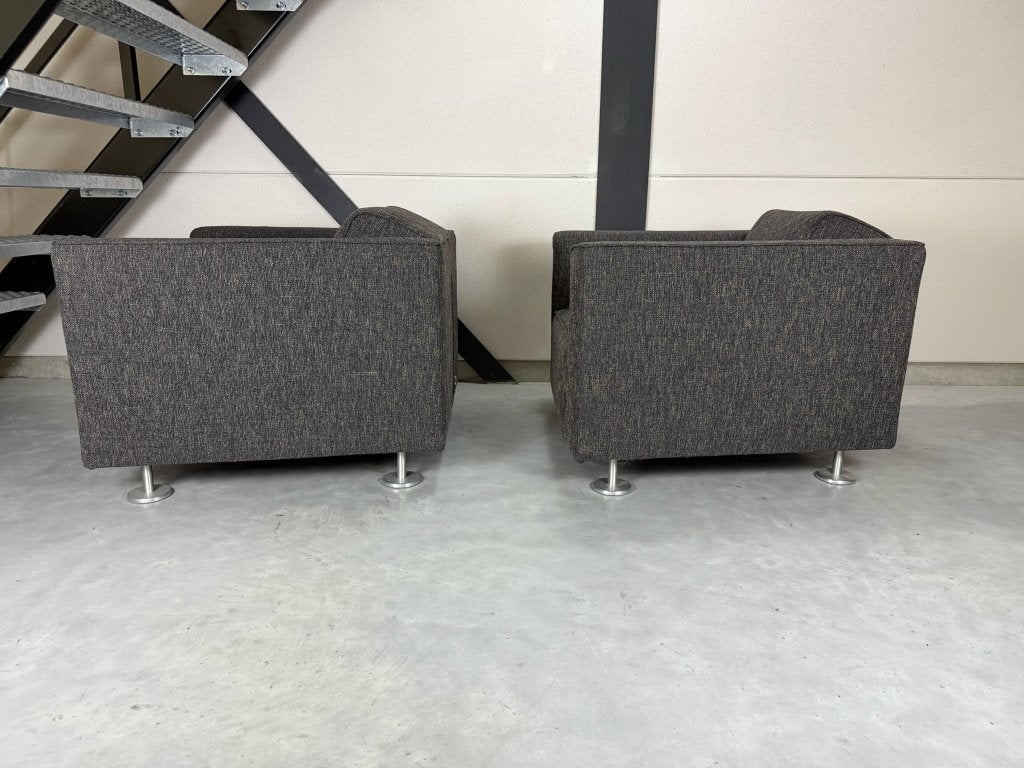 Design on Stock Blizz fauteuils - antracietgrijze stof, Ophalen, Nieuw, 75 tot 100 cm, Kunststof