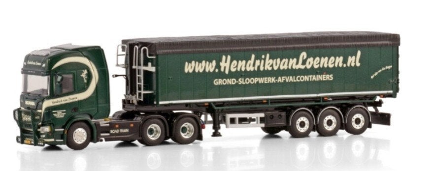 WSI SCANIA R HIGHLINE + TIPPER VOLUME TRAILER - VAN LOENEN