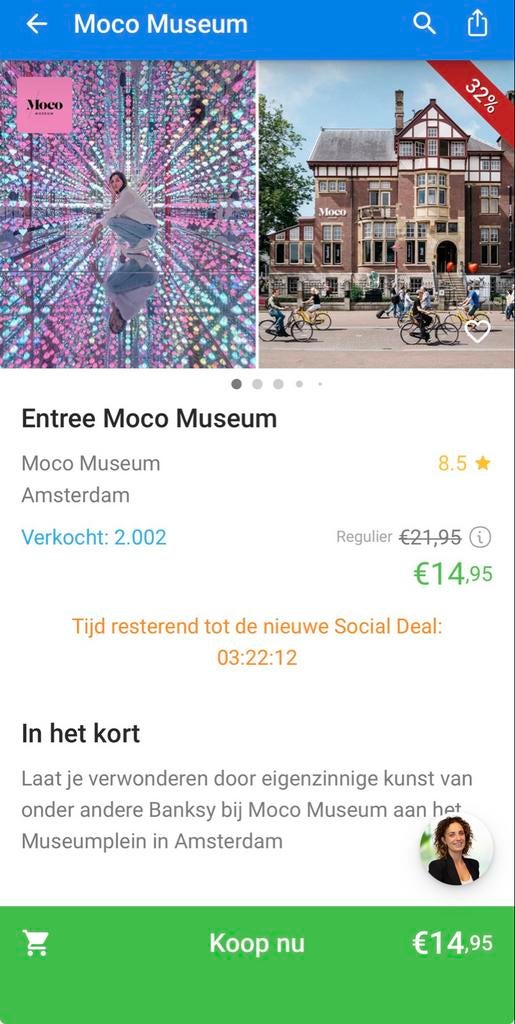Moco museum, Tickets en Kaartjes, Eén persoon, Ticket of Toegangskaart