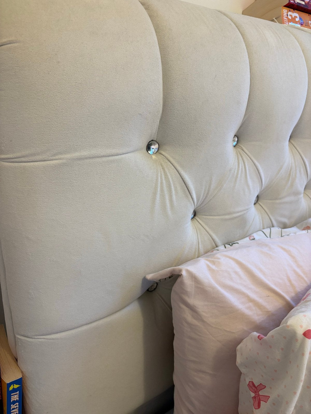 Eenpersoons boxspring met opbergruimte, Huis en Inrichting, Slaapkamer | Bedden, Ophalen, Gebruikt, 90 cm, Eenpersoons