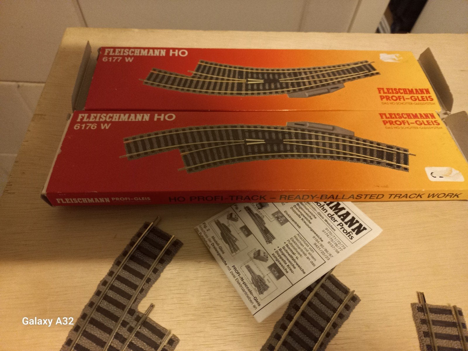 Fleischmann HO Profi-Rails Wissels 6176W en 6177W, Rails, Ophalen of Verzenden, Zo goed als nieuw, Fleischmann