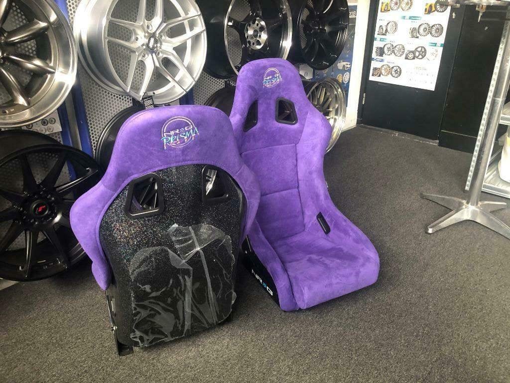NRG Prisma Kuipstoel sportstoel - Paars alcantara, Auto diversen, Ophalen of Verzenden