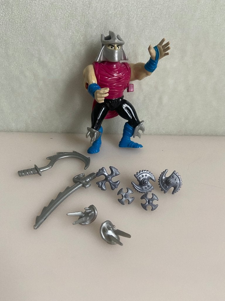 Vintage TMNT Slice and Dice Shredder Figure 1990, Ophalen of Verzenden, Gebruikt